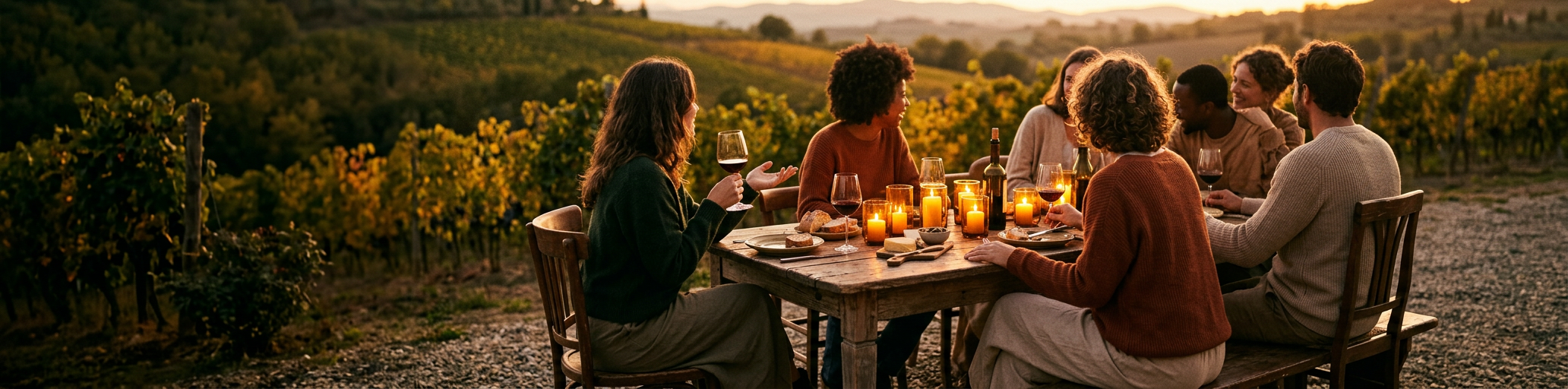 Warm group gathering around food — a guide experience in progress