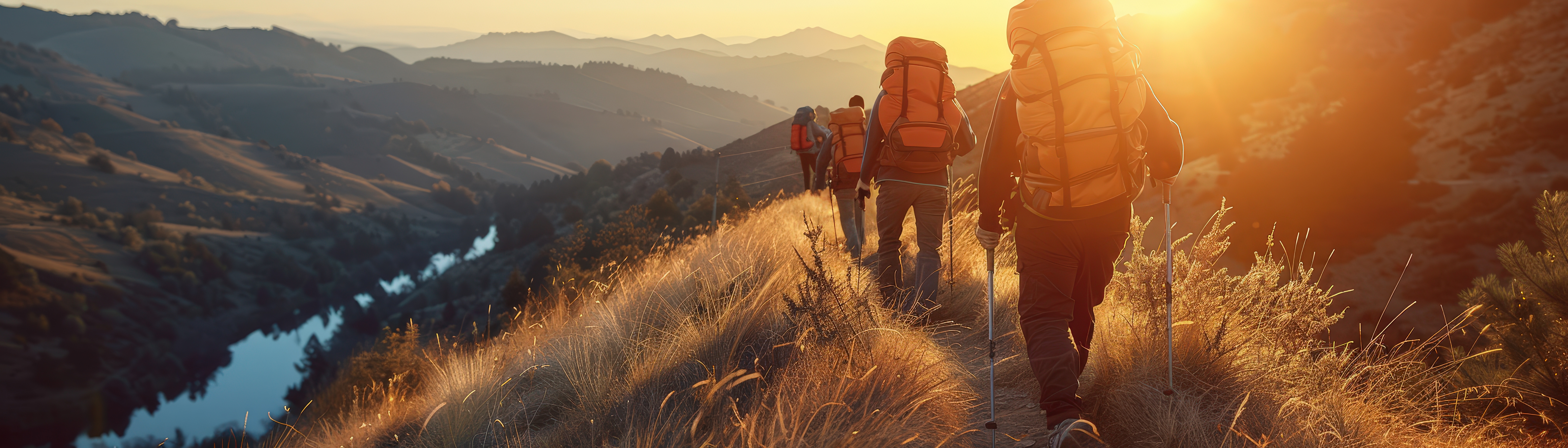 Mountain trail at dawn — the journey is about to begin